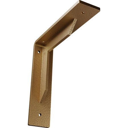 Ekena Millwork Stockport Steel Bracket, Hammered Gold 2"W x 8"D x 8"H BKTM02X08X08STHGO